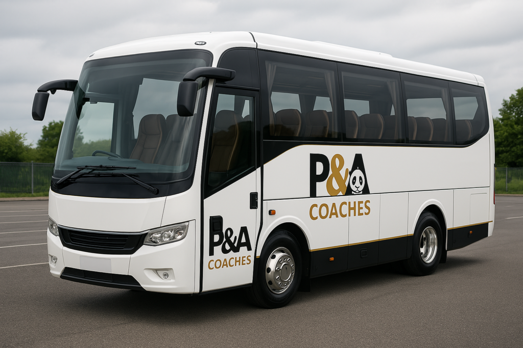 35 Seater coach hire with our Panda branded coaches